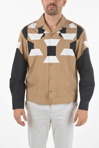 Camicia CUBIST FAIR-ISLE Bicolore in Popeline
