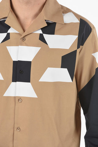 Popeline Two-Tone CUBIST FAIR-ISLE Shirt