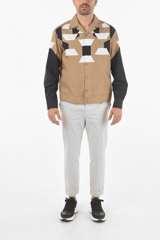 Popeline Two-Tone CUBIST FAIR-ISLE Shirt