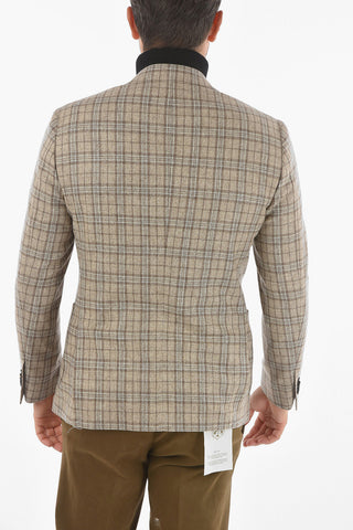 Gate Plaid Pattern Blazer with Pocket