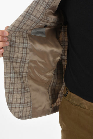 Gate Plaid Pattern Blazer with Pocket