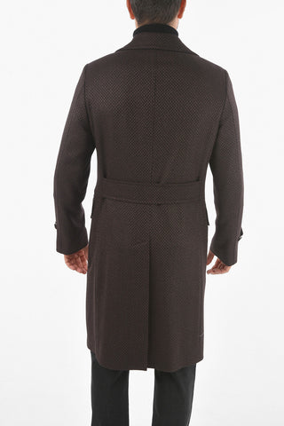 CC COLLECTION Double-breasted Virgin Wool Blend Coat