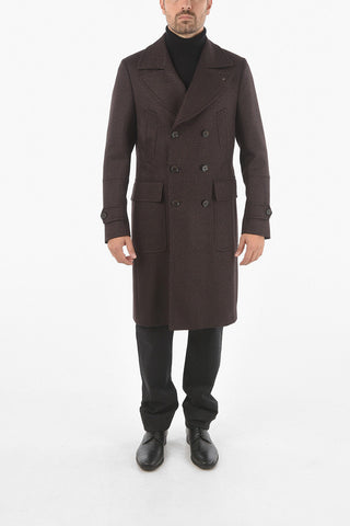 CC COLLECTION Double-breasted Virgin Wool Blend Coat