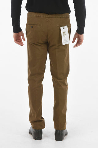 ID Stretch Cotton Chino Pants with Belt Loops