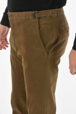 ID Stretch Cotton Chino Pants with Belt Loops