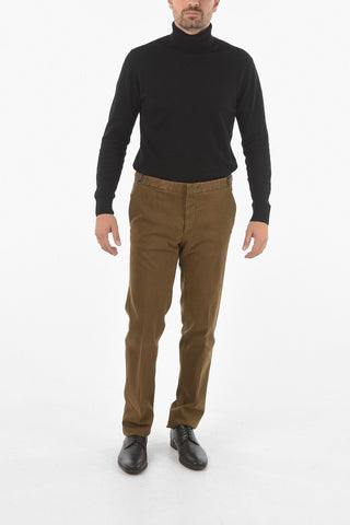 ID Stretch Cotton Chino Pants with Belt Loops