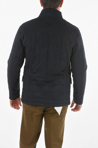 ID Removable Hood SUERETTO Suede Quilted Jacket