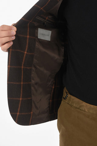 Half-lined GATE Windowpane Check Blazer