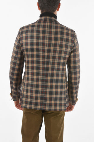 CC COLLECTION Checkered Virgin Wool RETAILORED Blazer