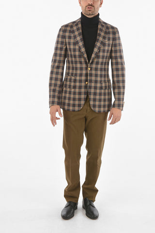 CC COLLECTION Checkered Virgin Wool RETAILORED Blazer