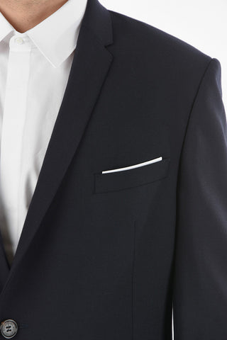 Virgin Wool Blend TRAVEL 2-button Suit with Notch Lapel