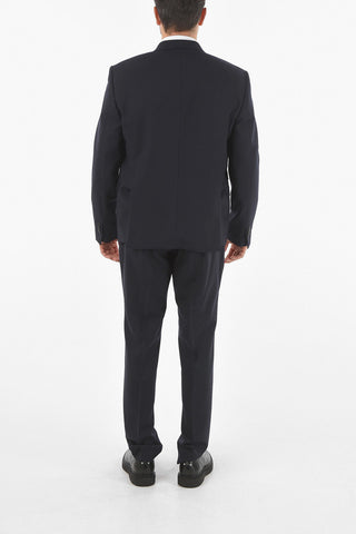Virgin Wool Blend TRAVEL 2-button Suit with Notch Lapel