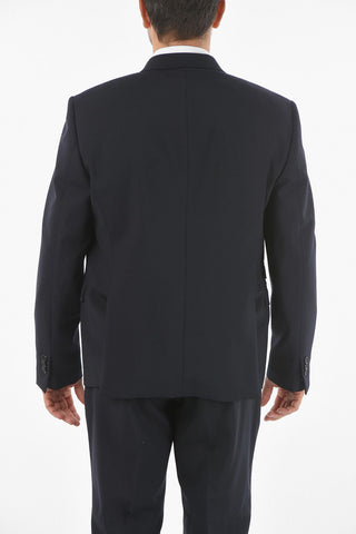 Virgin Wool Blend TRAVEL 2-button Suit with Notch Lapel