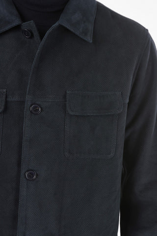 CC COLLECTION O.WEAR Utility Pocket Perforated Suede Outerwear