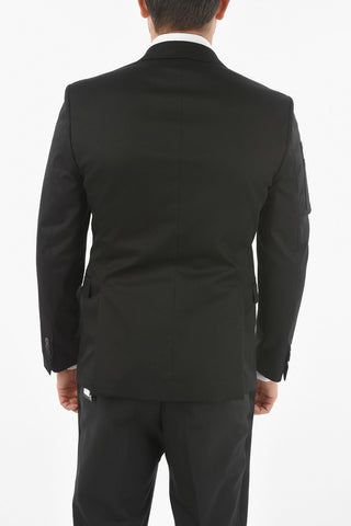 Slim fit Stretch Cotton 2-Button Blazer