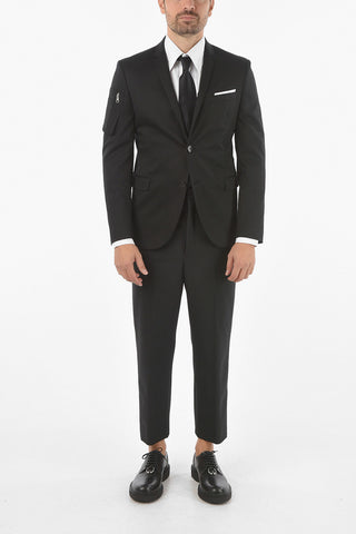 Slim fit Stretch Cotton 2-Button Blazer