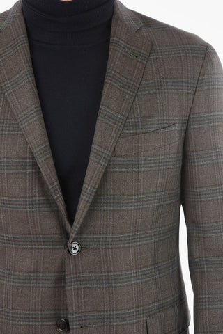 2 Button GATE Tartan Motif Blazer