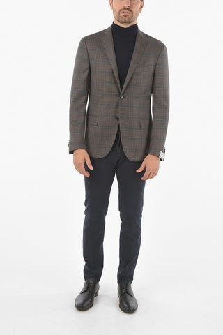 2 Button GATE Tartan Motif Blazer