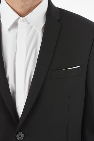 Virgin Wool Blend TRAVEL 2-button Suit with Narrow Notch Lapel