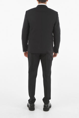 Virgin Wool Blend TRAVEL 2-button Suit with Narrow Notch Lapel
