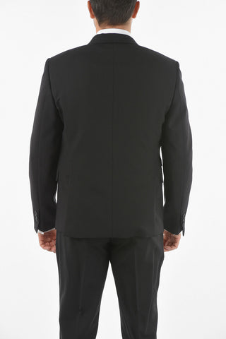 Virgin Wool Blend TRAVEL 2-button Suit with Narrow Notch Lapel