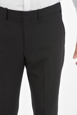 Virgin Wool Blend TRAVEL 2-button Suit with Narrow Notch Lapel
