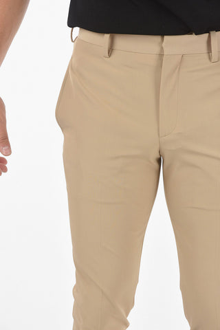Regular Waist Slim Fit TRAVEL Pants with Ankle Zip