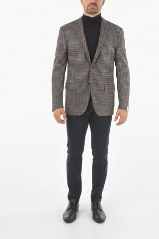 Tweed Wool and Silk GATE Houndstooth Blazer