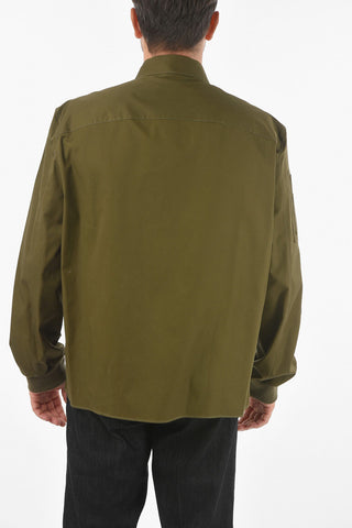 Hidden Closure Spread Collar MA-1 BOMBER Shirt