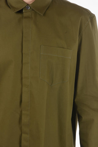 Hidden Closure Spread Collar MA-1 BOMBER Shirt