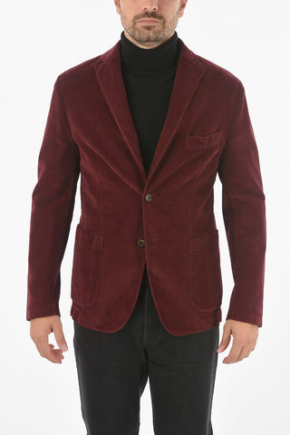 CC COLLECTION Patch Pocket Twill Velour Blazer