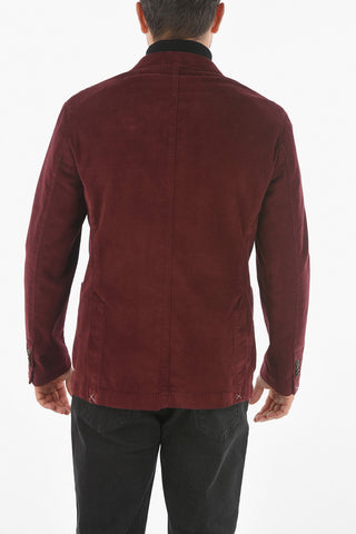 CC COLLECTION Patch Pocket Twill Velour Blazer