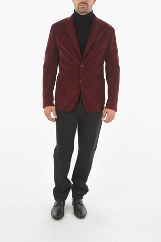 CC COLLECTION Patch Pocket Twill Velour Blazer