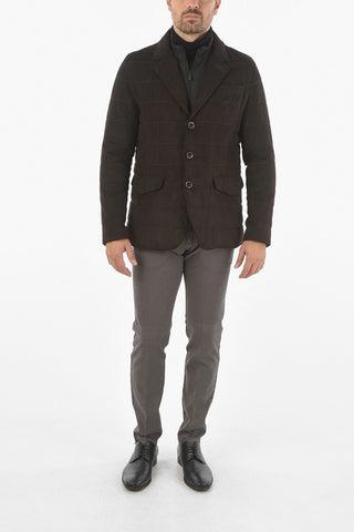 CC COLLECTION O.WEAR Removable Chester Piece Faux Suede Blazer