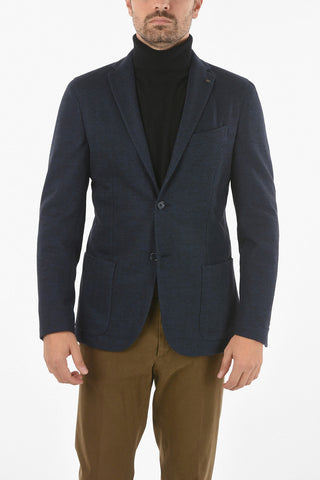 CC COLLECTION Blazer Sfoderato RESET in Misto Cotone Herringbone