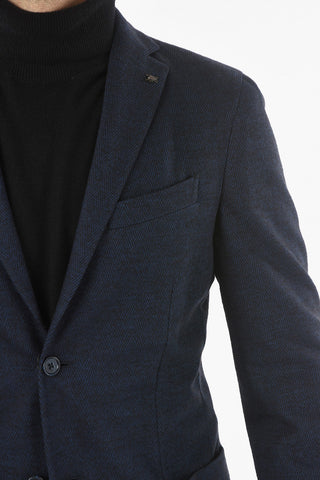 CC COLLECTION Unlined RESET Herringbone Cotton Blend Blazer