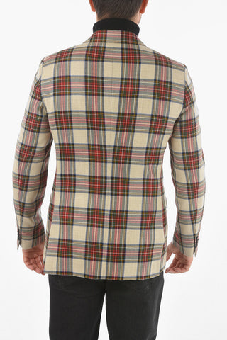 CC COLLECTION Blazer Doppiopetto REWARD in Lana Vergine Motivo Gun Club Check