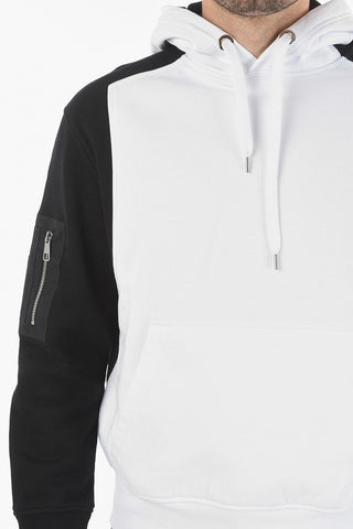 Two-Tone Hoodie With Maxi Front Pocket
