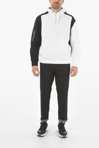 Two-Tone Hoodie With Maxi Front Pocket