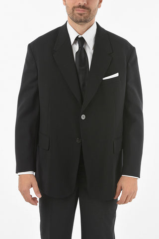 Virgin Wool Notch Lapel DROPPED SHOULDER FIT 2 Button Blazer