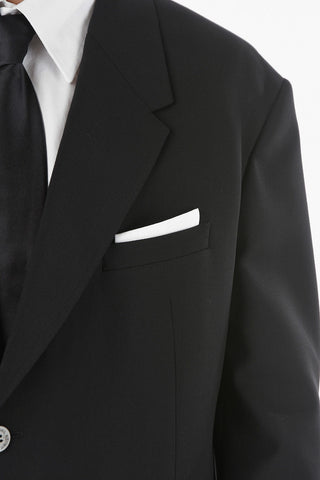 Virgin Wool Notch Lapel DROPPED SHOULDER FIT 2 Button Blazer
