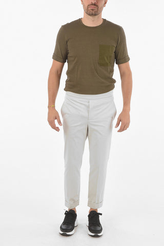 Drawstring Waist Cuffed Hem 4 Pockets Pyjama Pants