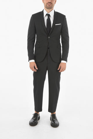 Side Vents Fitted Slim Notch Lapel 2-Button Blazer