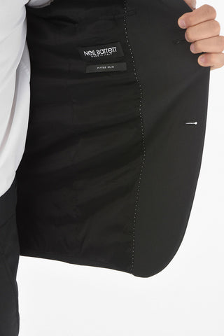 Side Vents Fitted Slim Notch Lapel 2-Button Blazer