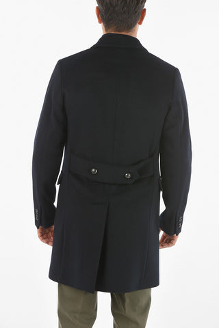 CC COLLECTION COAT Peak Lapel Wool Blend Coat