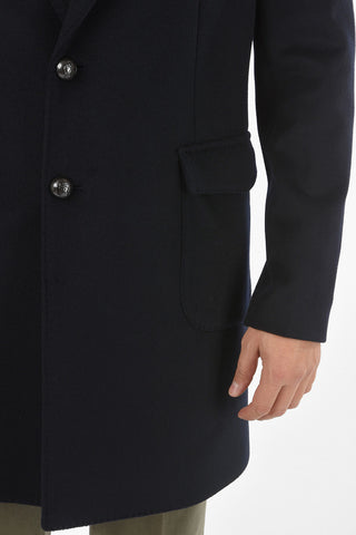 CC COLLECTION COAT Peak Lapel Wool Blend Coat