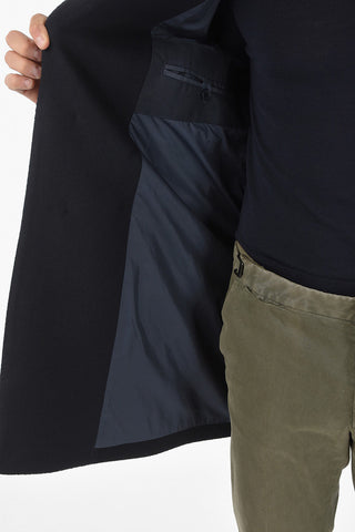 CC COLLECTION COAT Peak Lapel Wool Blend Coat