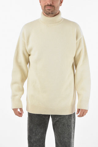 Turtleneck Wool and Cashmere Oversized Pullover