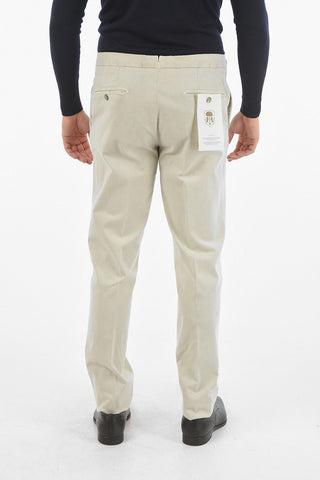 ID Pantaloni 4 Tasche in Cotone Stretch con Martingala 