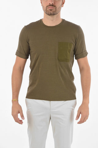Slim Fit TRAVEL Crew-Neck T-shirt with Breast Pocket